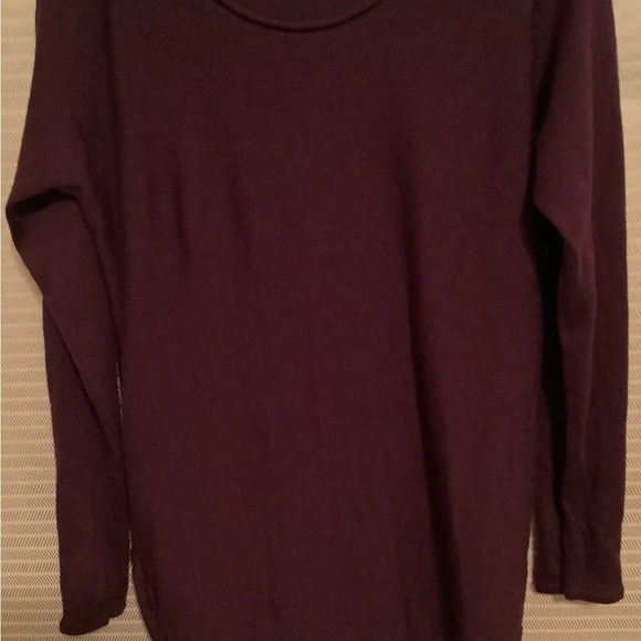 MAX STUDIO~MERLOT BLOUSE~ MERRINO WOOL 100% ~LG - Picture 5 of 5